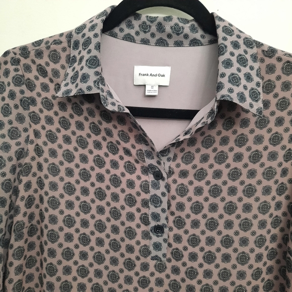 FRANK & OAK Printed Polo Long Sleeve Printed Dress - Picture 5 of 11